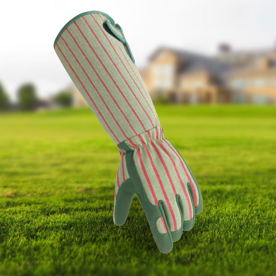Gartenhandschuhe mit langem Schaft – stichfeste & rutschfeste Schutzhandschuhe für Gartenarbeit & Pflanzenpflege