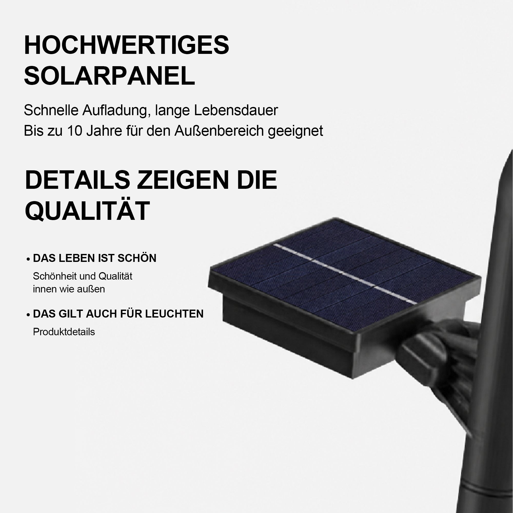 Solar-Außenleuchte für Garten – LED-Wegeleuchte für Hof, Einfahrt & Terrasse, dekorative Gartenbeleuchtung für Landschaft & Atmosphäre