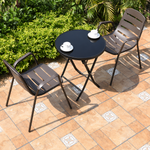 Balkon-Set: Runder Gartentisch mit Stühlen – wetterfest & UV-beständig für Garten, Terrasse & Camping