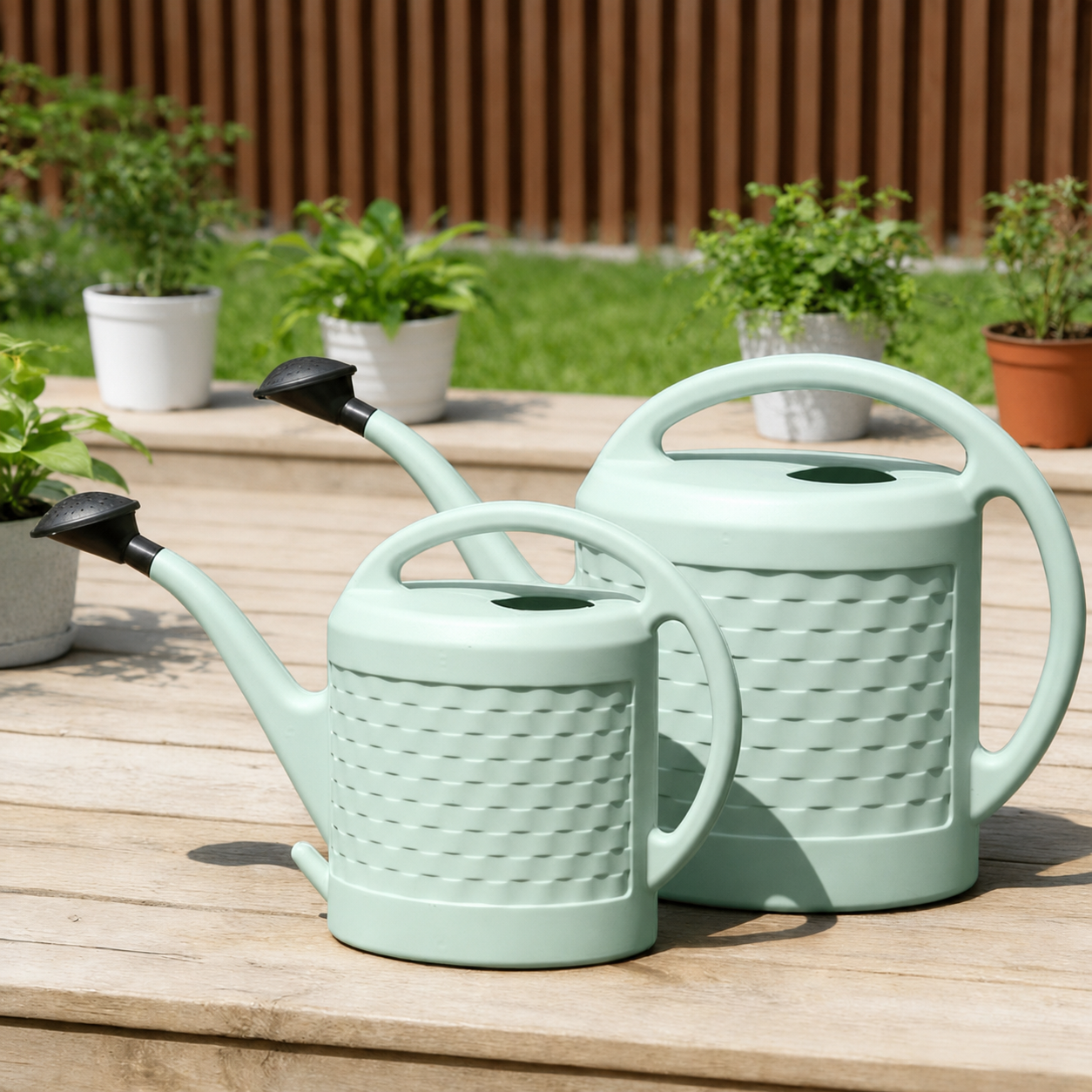 Gießkanne mit Langhals – große Kunststoff-Gartengießkanne für Garten, Blumen & Gemüse