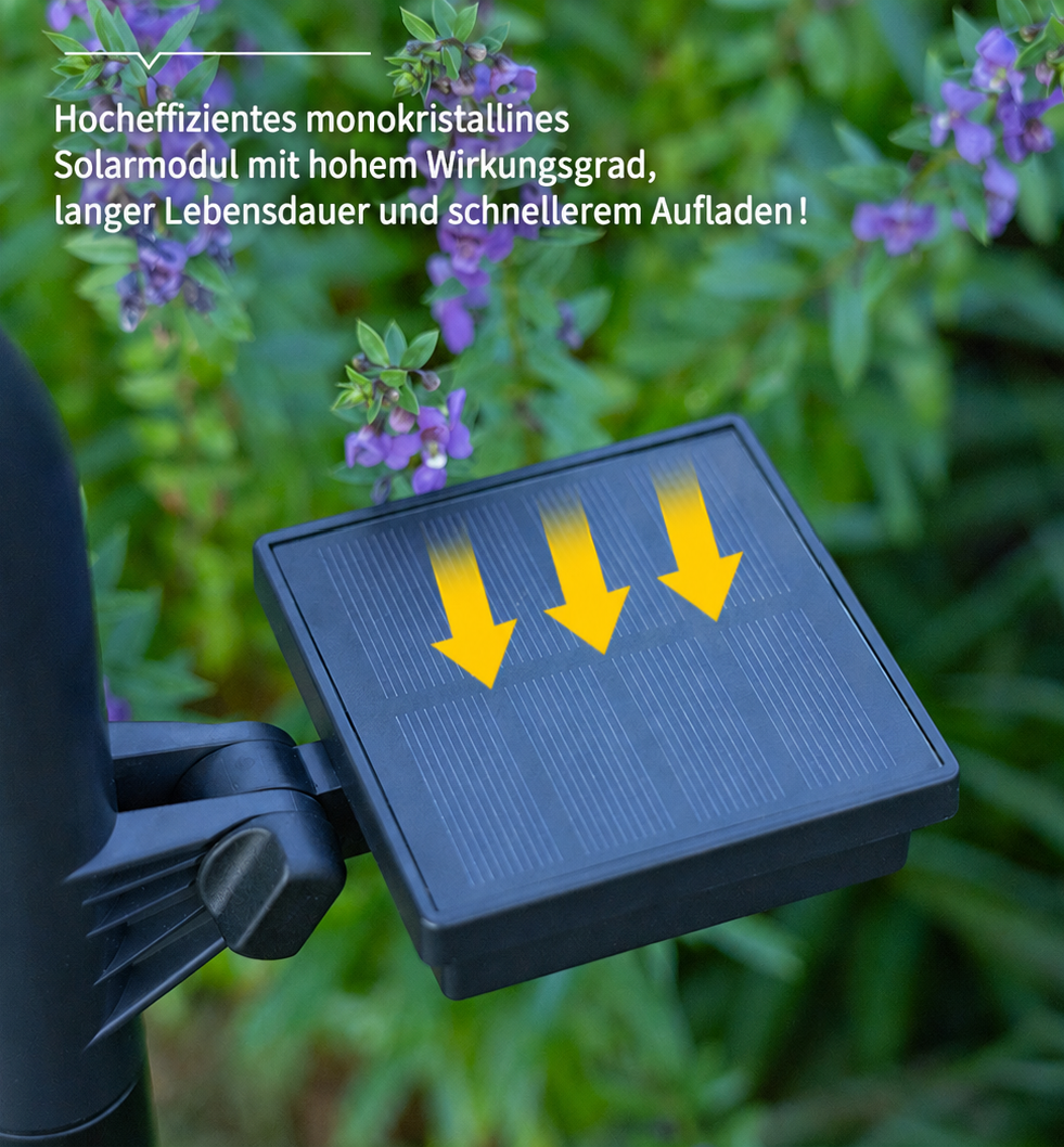Solar Außenleuchte für Garten – LED Wegeleuchte für Hof, Einfahrt & Terrasse, dekorative Gartenbeleuchtung für Landschaft & Atmosphäre